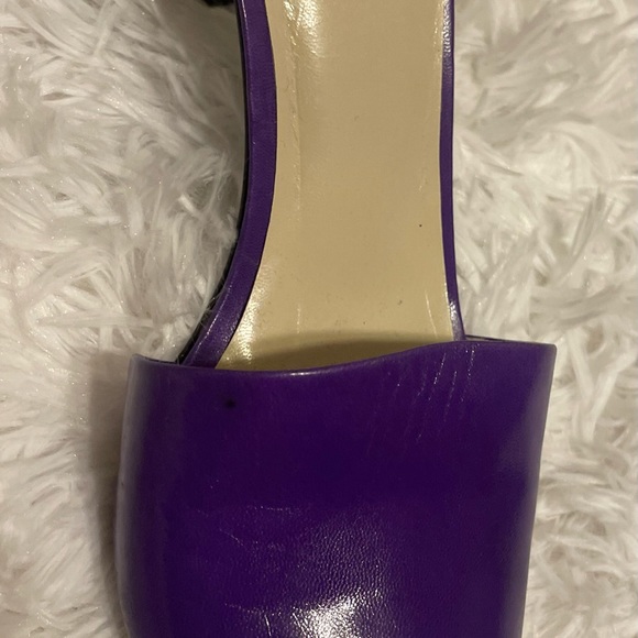 Purple NWOT leather mules size 8.5 M - Picture 6 of 8